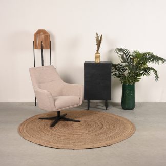 Ladekast Cotia - Zwart - Mangohout - 50 cm 180123125
