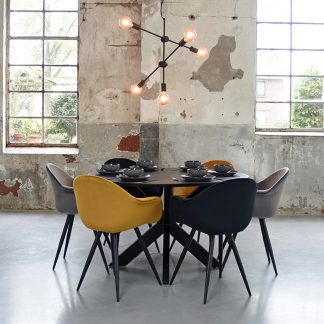 Hanglamp Stilo - Zwart - Metaal - 5-Lichts 18094373