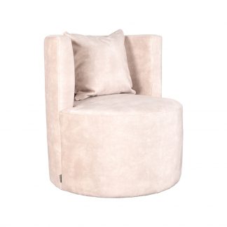 Fauteuil Evy - Naturel - Velvet - 65 cm 180122554