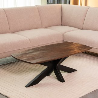 Salontafel Zane - Espresso - Mangohout - 120 cm 180122534