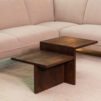 Salontafel Skip - Espresso - Mangohout - 90 cm 180122526