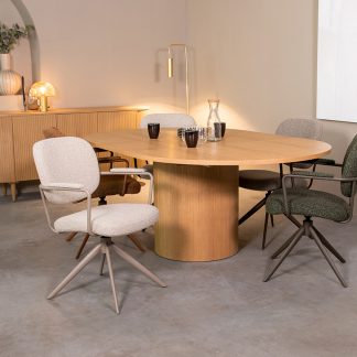Eetkamertafel Oliva - Naturel - Eiken - 150-200 cm - Uitschuifbaar 180122507