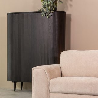 Bergkasten Oliva - Zwart - Eiken - 125 cm 180122497