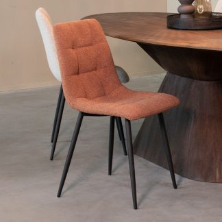 Eetkamerstoel Juul - Terra - Boucle - Zwart Metalen Frame 180122490