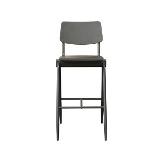 Barhocker Solid Holz Schwarz 180122958