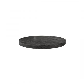 Eetkamertafel Tafelblad Rond - Zwart - Mangohout - 70 cm - Rond 180154456
