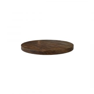 Eetkamertafel Tafelblad Rond - Espresso - Mangohout - 70 cm - Rond 180154458