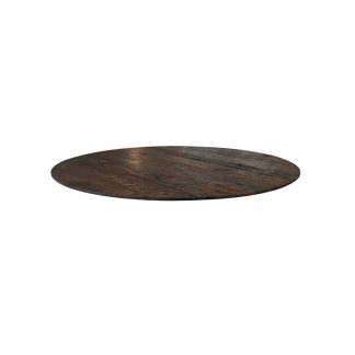 Eetkamertafel Tafelblad Rond - Espresso - Mangohout - 120 cm - Rond Sloppy 18094419