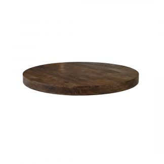 Eetkamertafel Tafelblad Rond - Espresso - Mangohout - 120 cm - Rond Straight 18099335
