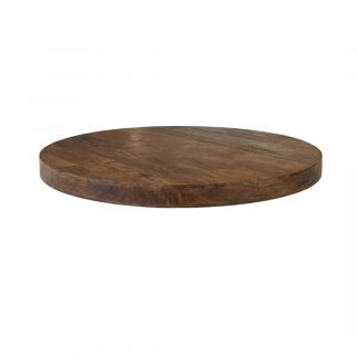 Eetkamertafel Tafelblad Rond - Nature Smooth - Mangohout - 130 cm - Rond Straight 180122439