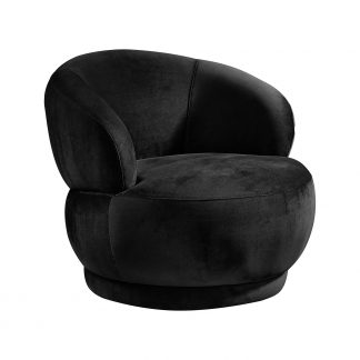 Fauteuil Lobby - Zwart - Velvet - 1-Zits 180122724