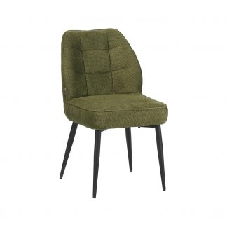 Eetkamerstoel Liam - Hunter - Geweven - Zwart Metalen Frame 180154523