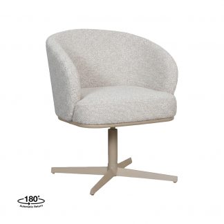 Eetkamerstoel Cannes - Naturel - Boucle - Taupe Metalen Frame 180154288