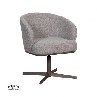 Eetkamerstoel Cannes - Mushroom - Boucle - Brons Metalen Frame 180154286