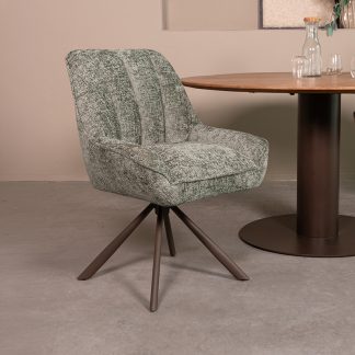 Eetkamerstoel Reims - Hunter - Chenille - Brons Metalen Frame 180154202