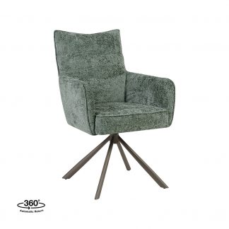 Eetkamerstoel Dubai - Hunter - Chenille - Brons Metalen Frame 180154518