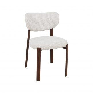 Eetkamerstoel Mika - Naturel - Geweven - Walnoot Houtlook Metaal 180154235