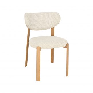 Eetkamerstoel Mika - Naturel - Geweven - Naturel Houtlook Metaal 180154237