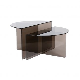 Salontafel Rosa - Smoked Brown - Glas 180153867