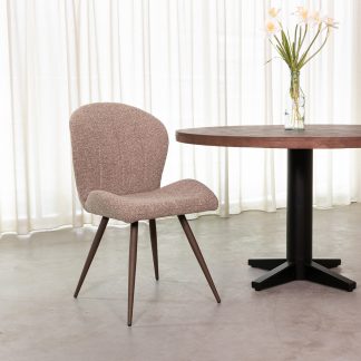 Eetkamerstoel Sil - Mushroom - Boucle - Brons Metalen Frame 180154352