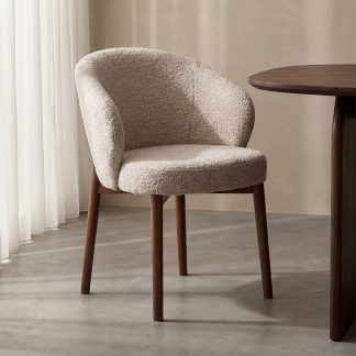 Eetkamerstoel Sakiko - Beige - Geweven 180154157