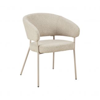 Eetkamerstoel Takumi - Beige - Geweven - Beige Metale Frame 180154214