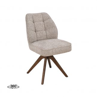 Eetkamerstoel Yuto - Naturel - Geweven - Walnoot Houten Frame 180154211