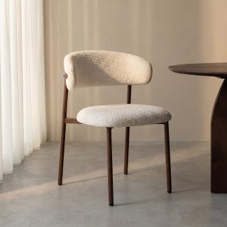 Eetkamerstoel Kaito - Naturel - Geweven - Walnoot Houten Frame 180154225