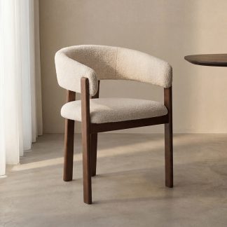Eetkamerstoel Osaka - Naturel - Geweven - Walnoot Houten Frame 180154284