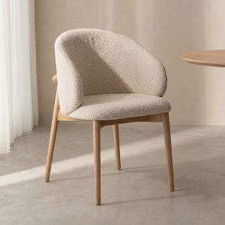 Eetkamerstoel Nagano - Naturel - Geweven - Naturel Houten Frame 180154275