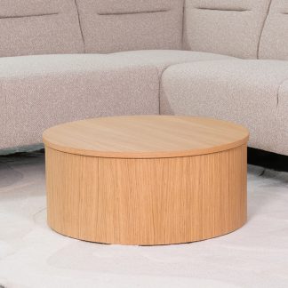 Salontafel Oliva - Naturel - Eiken - 70 cm - Rond 180122473