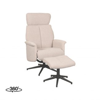 Fauteuil Verdal - Naturel - Boucle - Incl. Hocker 180122373
