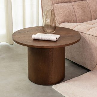 Salontafel Oliva - Walnoot - Eiken - 60 cm - Rond 180122474