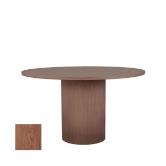 Eetkamertafel Oliva - Walnoot - Eiken - 130 cm - Rond 180122654