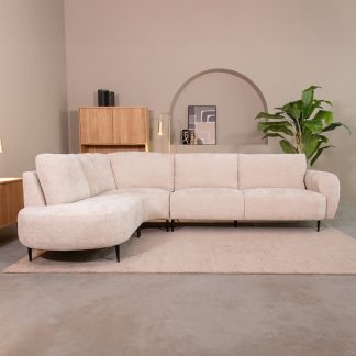 Hoekbank Milano - Naturel - Chenille - Hoekbank Links 180145492