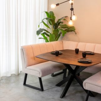 Eetkamerbanken Modula - Naturel - Boucle - Hoek 180122639