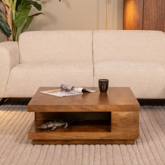 Salontafel Square - Nature Smooth - Mangohout - 80 cm 18011353