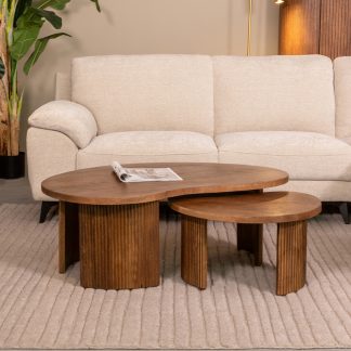 Salontafel Timon - Nature Smooth - Mangohout - 100 cm 18011348