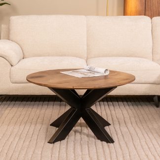 Salontafel Otis - Nature Smooth - Mangohout - 80 cm - Rond 18011341