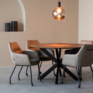 Eetkamertafel Otis - Nature Smooth - Mangohout - 130 cm - Rond 18011346