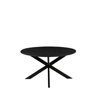 Eetkamertafel Otis - Zwart - Mangohout - 140 cm - Rond 18011344