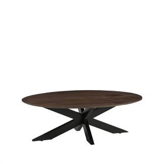 Salontafel James - Espresso - Mangohout - 130 cm - Ovaal 18011260