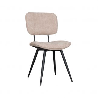 Eetkamerstoel Liva - Clay - Chenille - Zwart Metalen Frame 180122680