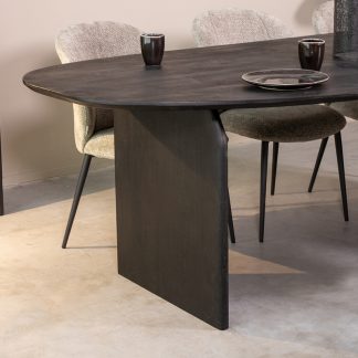 Eetkamertafel Cooper - Zwart - Mangohout - 250 cm 18011623