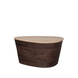 Salontafel Ravi - Espresso - Travertin - 70 cm 180122925