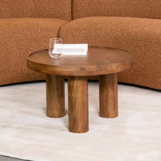 Salontafel Elly - Nature Smooth - Mangohout - 60 cm - Rond 18010995