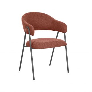 Eetkamerstoel Lowen - Terra - Boucle - Zwart Metalen Frame 180122964