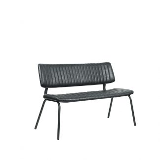 Eetkamerbanken Gusto - Zwart - Kunstleder - 120 cm 180100187