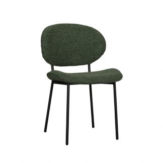 Eetkamerstoel Senn - Forest - Boucle - Zwart Metalen Frame 180122902