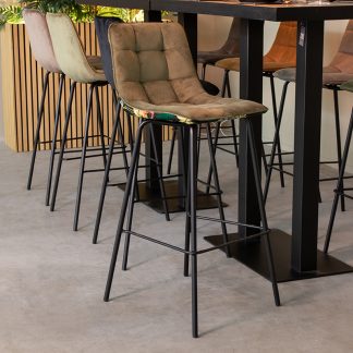 Barkruk Bistro - Hunter - Fluweel - Hoog 180122868